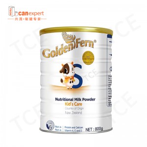 Tce-factory Supply Food Grade Metal Can Cmyk / Pms Color / Embossing Tinplate Powder Milk Tin Can