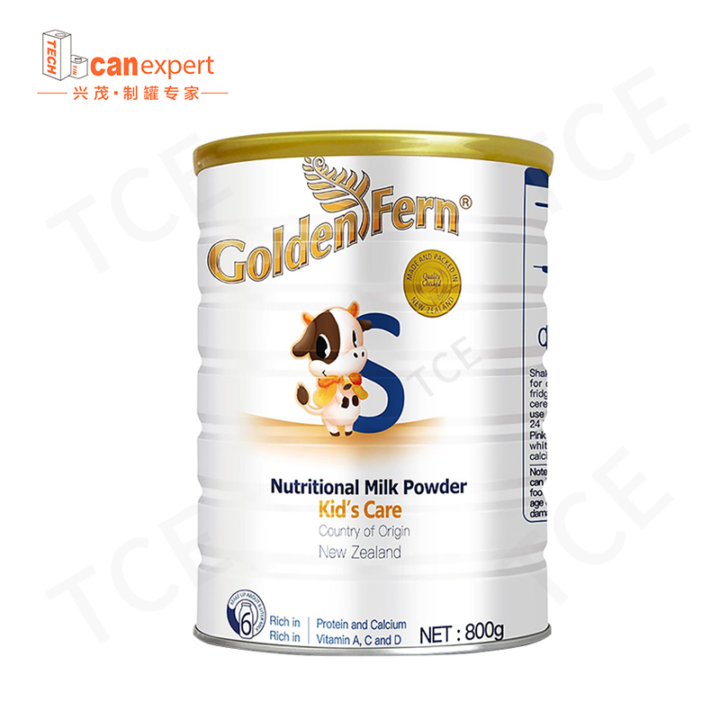 Tce-factory Supply Food Grade Metal Can Cmyk / Pms Color / Embossing Tinplate Powder Milk Tin Can