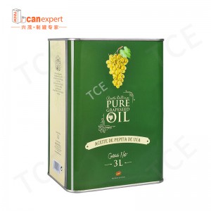 3l Food Grade Rectangular Extra Virgin Olive Oil Tin Can 2 Liter/litre Rectangle Cooking Oil Packaging Tin Can