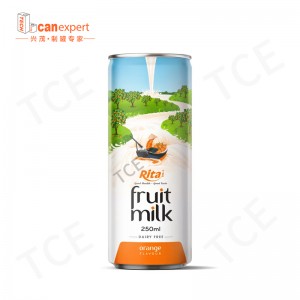 Tce-new Design Milk Beverage Tin Can 0.25 Mm Sealing Metal Cans