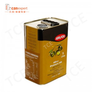 2l3l4l5l Food Grade Rectangular Extra Virgin Olive Oil Tin Canitre Rectangle Cooking Oil Packaging Tin Can