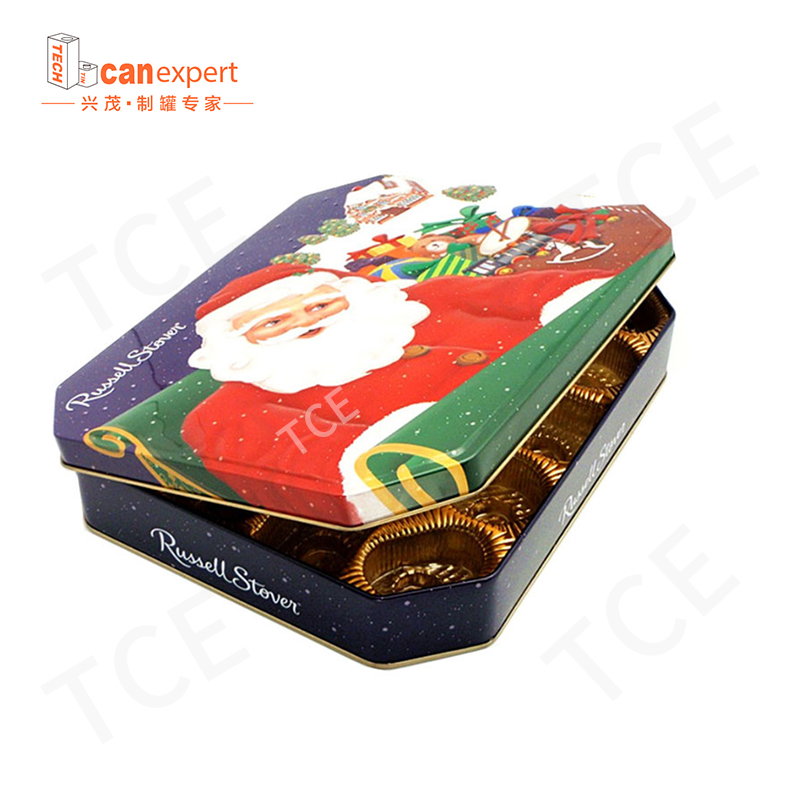 Customized High Quality Craft Gift Jar Container Candy Jar Box Chocolate Candy Metal Box Cookie Metal Box