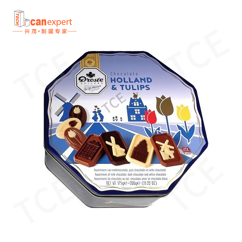 Custom Cookie Tin Can Caned Food Tin Packaging Metal Boxes Embossed Cookie Tin Jars