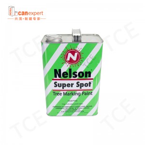 Square Rectangular Empty Oil Chemical Metal Tin Can Container With Plastic Lid For Paint Or Oil Packaging